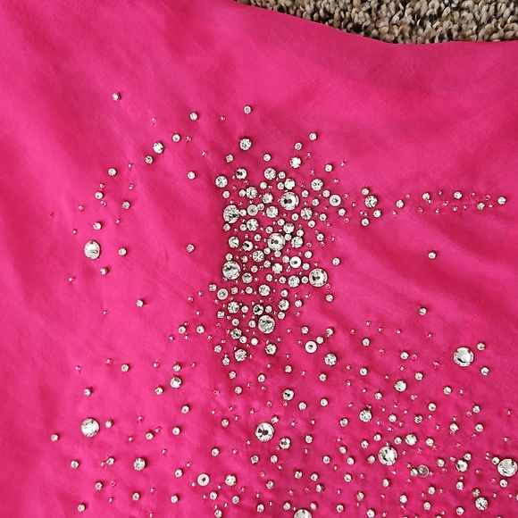 Des_Phemmes Silk Chiffon embellished top size 42/ Large - Picture 3 of 8
